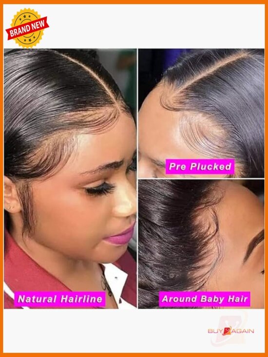 100% Human Hair Lace Front Wig 13x4 200 Density Glueless Wear and Go main image 6